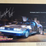 Autogramm von Christopher Lloyd auf Bildplatte vom Team Timemachine